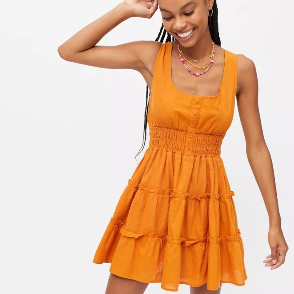 Urban Outfitters Hailey Tiered Mini Dress Size XS NWT